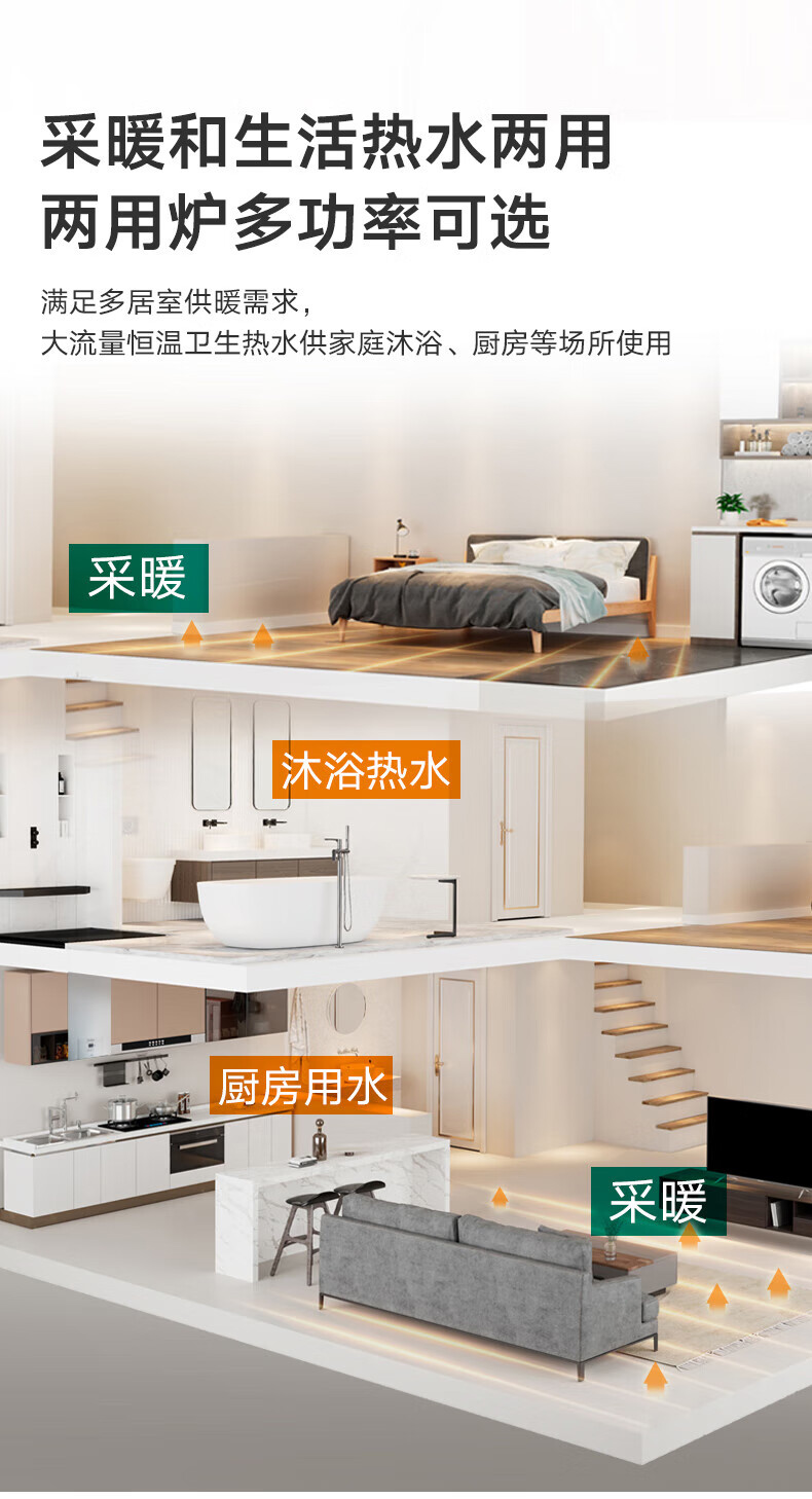 威能柏林MAX pure 28kw采暖热水两用天然气壁挂炉
